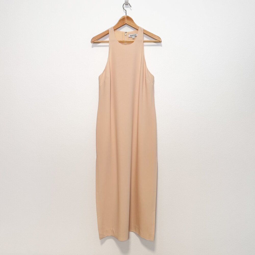 Elizabeth and James Indra Sleeveless Side Slit Midi Dress in Vanilla Size Medium
